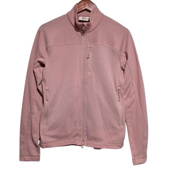Fjallraven Abisko Lite Fleece Jacket in Chalk Rose Size Small - Picture 3 of 5